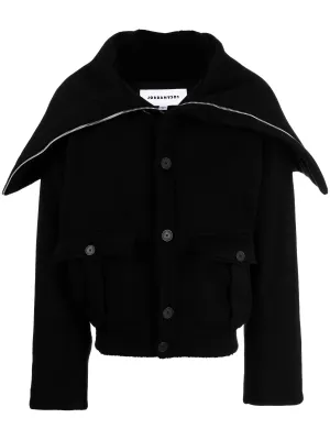 Long-Collar Buttoned Jacket winter jackets clearance