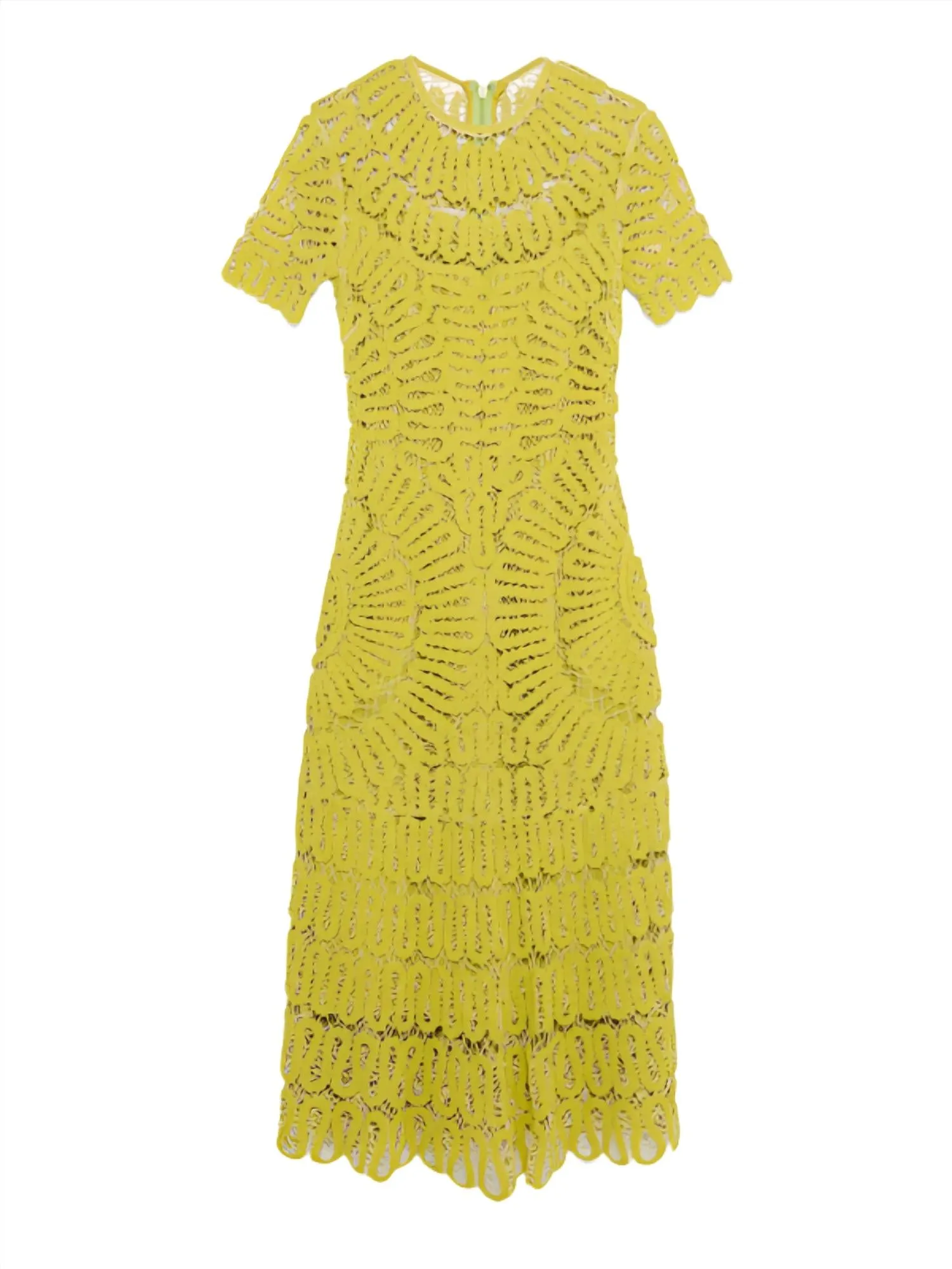 Lorelai Embroidered Midi Dress In Yellow Plum Multi