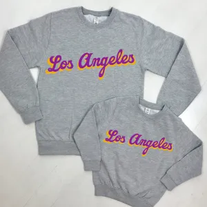 Los Angeles Ballpark Matching Adult & Kid Sweatshirts Heather Grey discount mum dresses