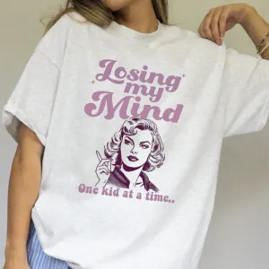 Losing My Mind Retro Graphic Women's T-shirt pregnancy jeans best price