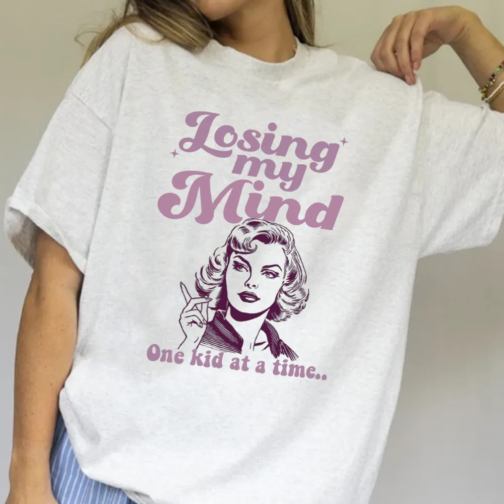 Losing My Mind Retro Graphic Women's T-shirt pregnancy jeans best price