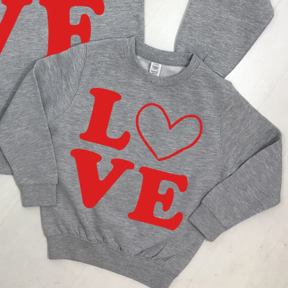 Love Stack Matching Heather Grey Sweatshirts (MRK X)