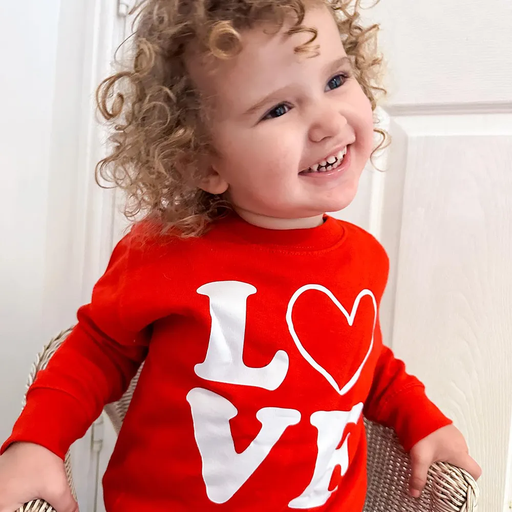 Love Stack Matching Red Sweatshirts (MRK X)
