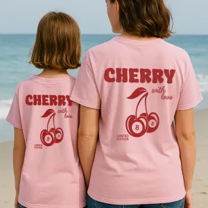 Lucky Cherries Back Logo Matching T-Shirts maternity leggings online