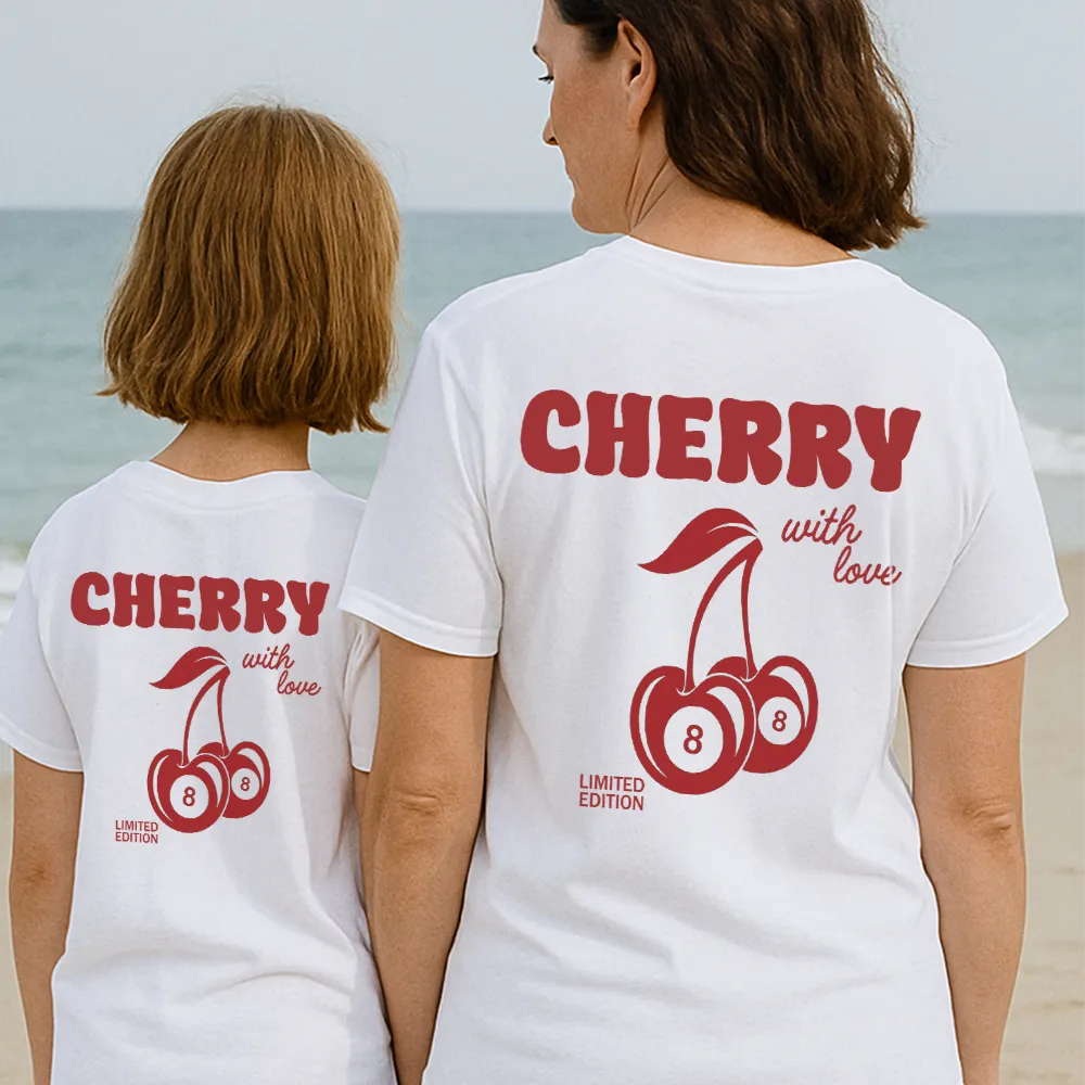 Lucky Cherries Back Logo Matching T-Shirts maternity leggings online