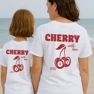 Lucky Cherries Back Logo Matching T-Shirts maternity leggings online