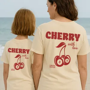 Lucky Cherries Back Logo Matching T-Shirts maternity leggings online
