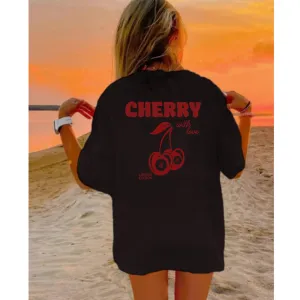 Lucky Cherries Back Logo T-Shirt girls pajamas promo