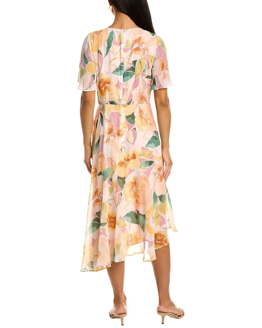 Maggy London Flutter Sleeve Midi Dress