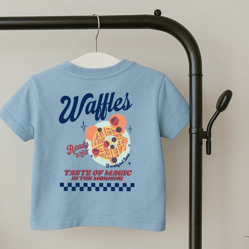 Magical Waffles Kids Front & Back Graphic T-Shirt boys apparel promo code