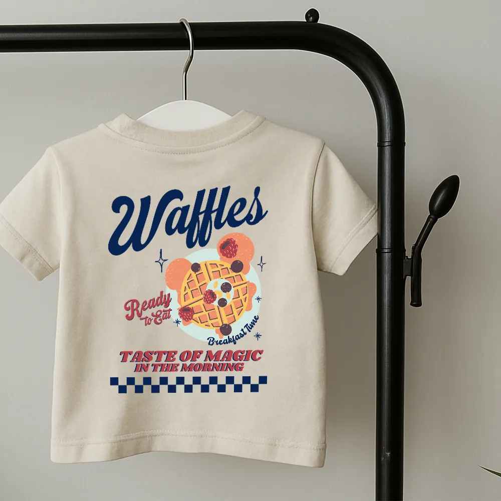 Magical Waffles Kids Front & Back Graphic T-Shirt