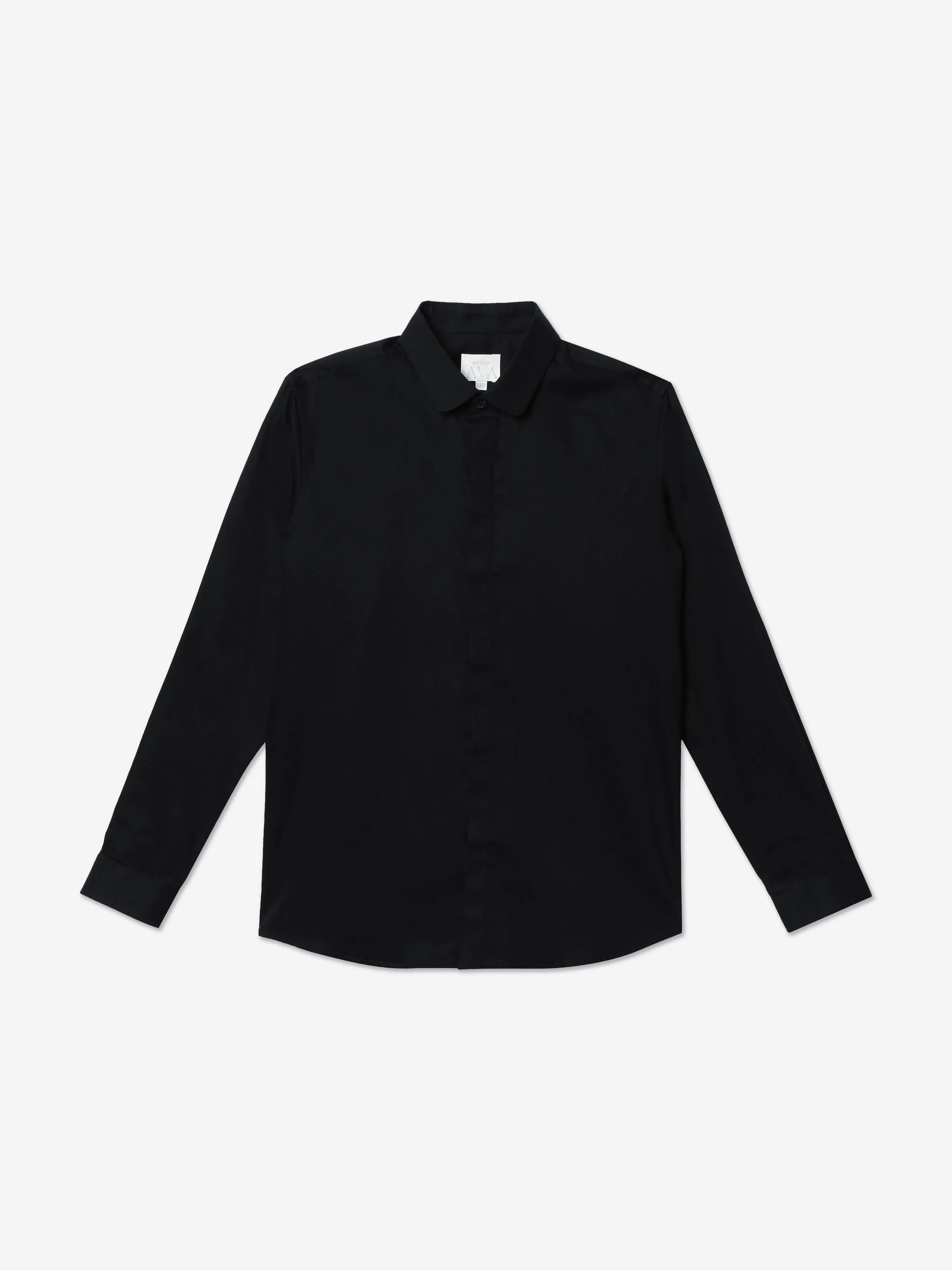 Maison Ava Boys Classic Lucien Hemd in Schwarz