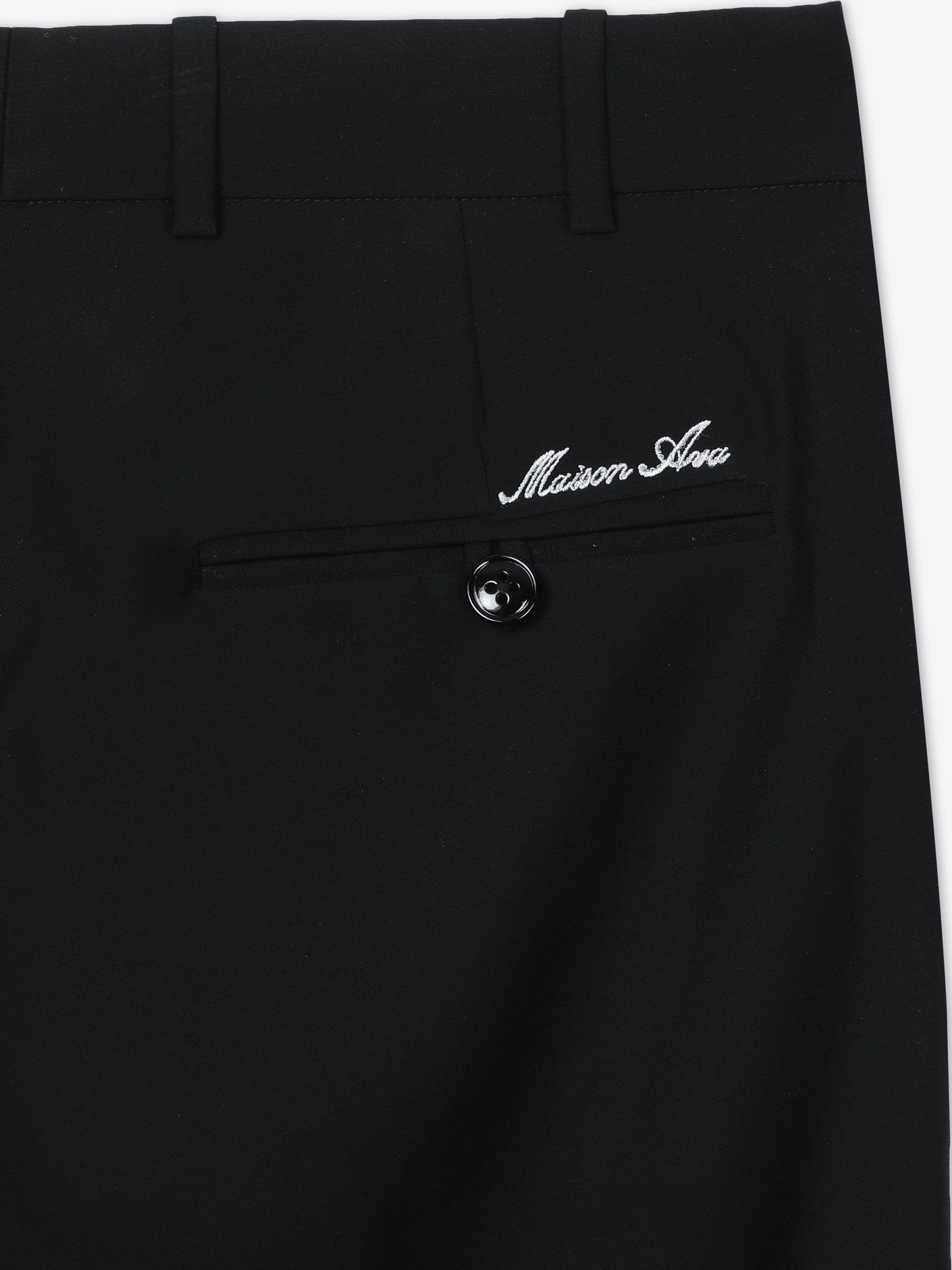 Maison Ava Jungen Blumenmuster Lucien Hose in Schwarz
