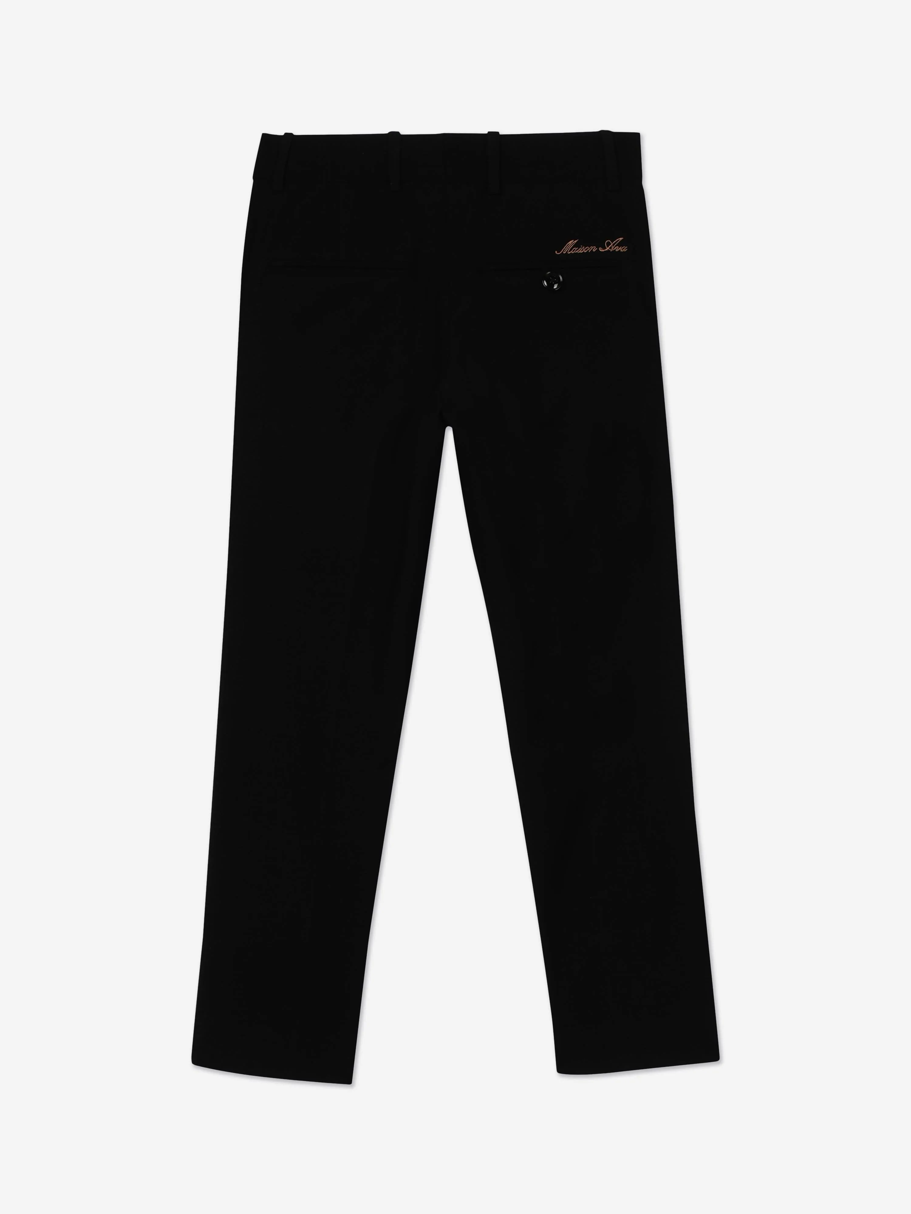 Maison Ava Jungen Wollmischung Tristan Hose in Schwarz