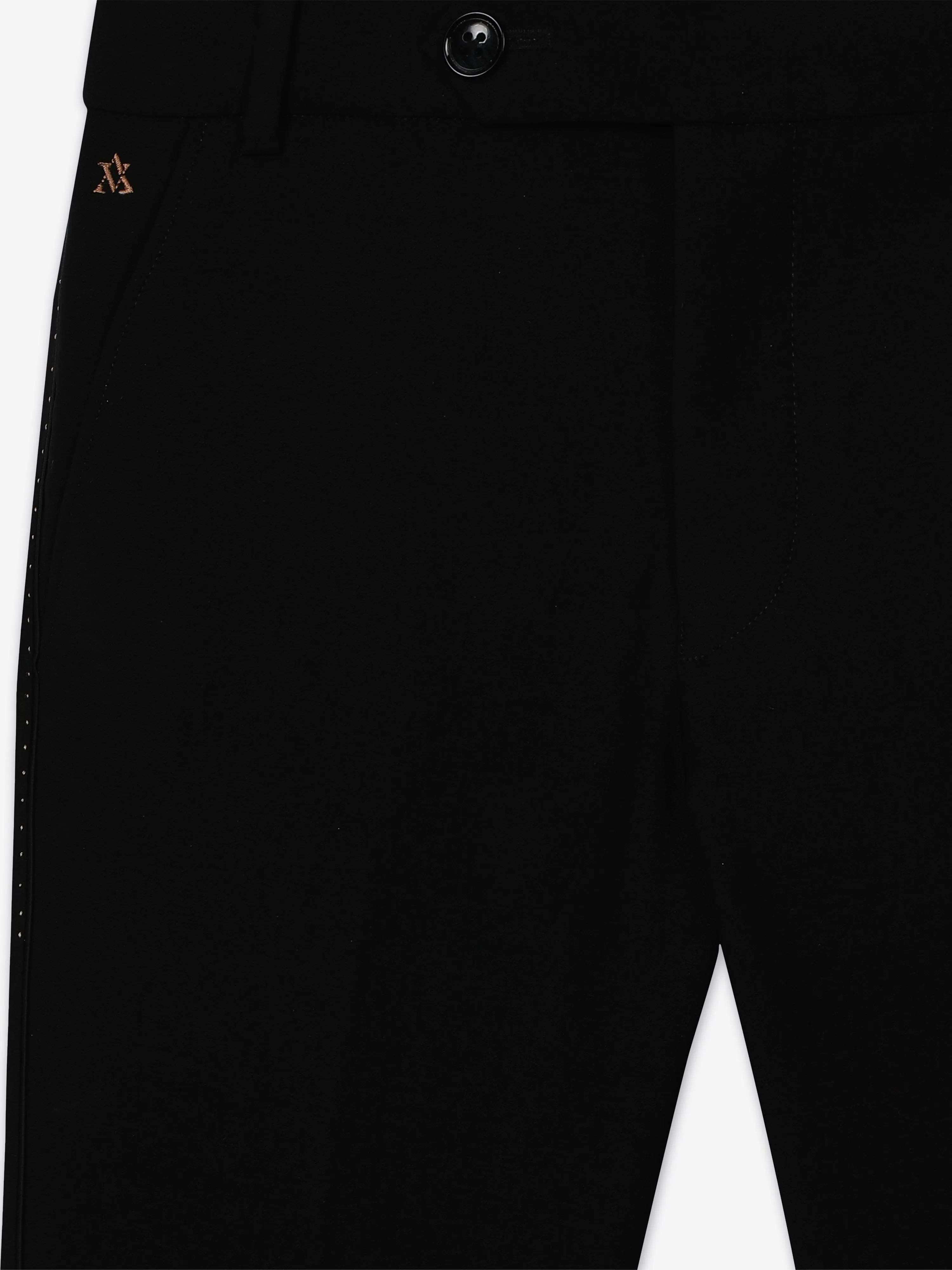 Maison Ava Jungen Wollmischung Tristan Hose in Schwarz