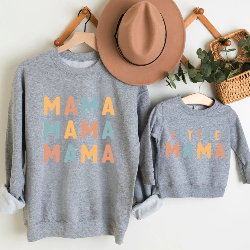 Mama & Little Mama Joy Matching Heather Grey Sweatshirts nursing tops best deals