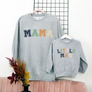 Mama & Little Man Multi Block Matching Sweatshirts baby bump outfits discount