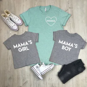 Mama & Mama's Boy & Girl Mum & Kid Matching Tees (MRK X) maternity leggings online