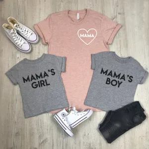 Mama & Mama's Boy & Girl Mum & Kid Matching Tees (MRK X) maternity leggings online