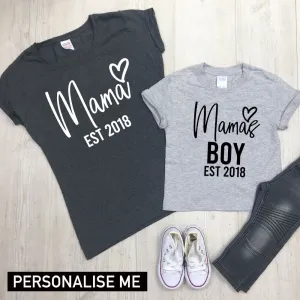 Mama & Mama's Boy Large Logo Mum & Kid Matching Tees (MRK X) maternity leggings online