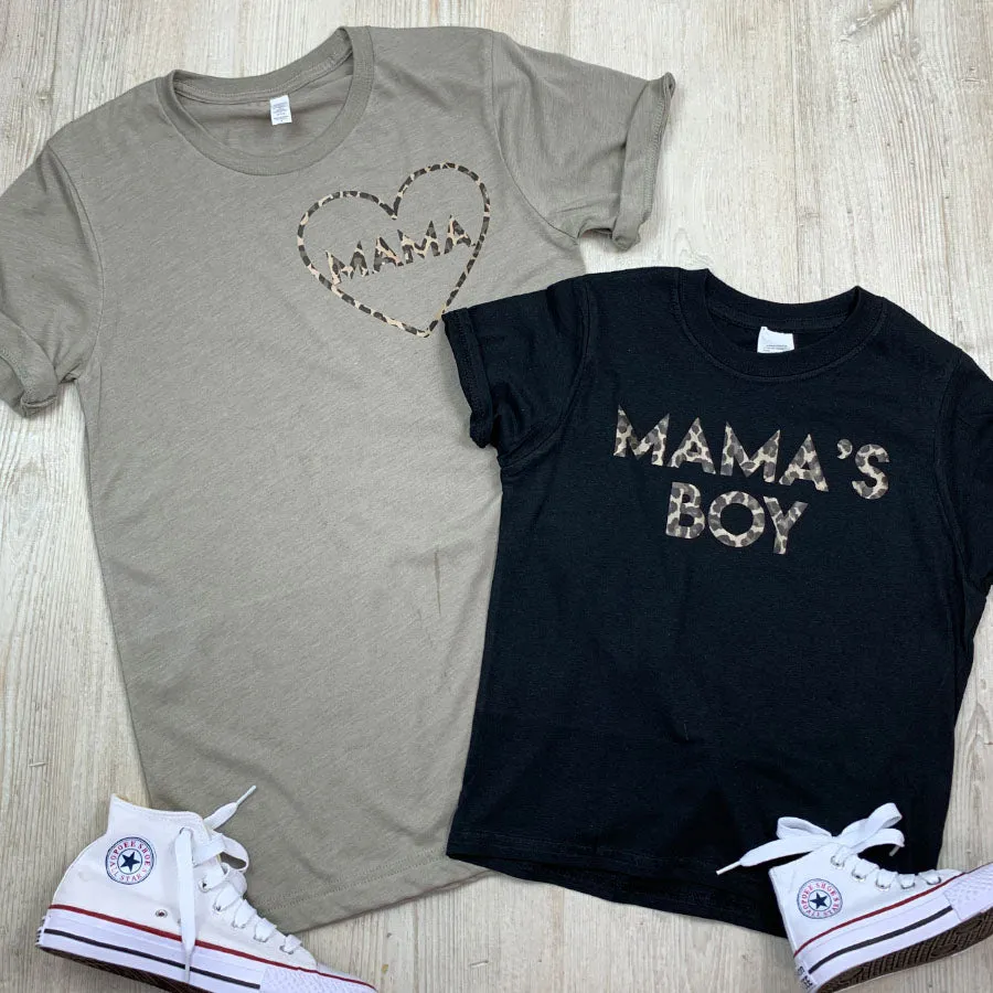 Mama & Mama's Boy Leopard Mum & Kid Matching Tees (MRK X) maternity leggings online
