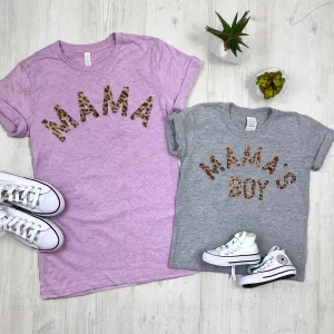 Mama & Mama's Boy Leopard T-Shirts (MRK X) maternity wear outlet