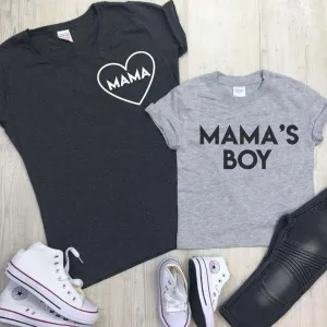 Mama & Mama's Boy Mum & Kid Matching Tees (MRK X) baby bump outfits discount
