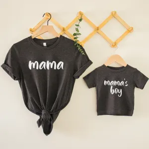 Mama & Mama's Boy Script Matching T-Shirts maternity dresses promo