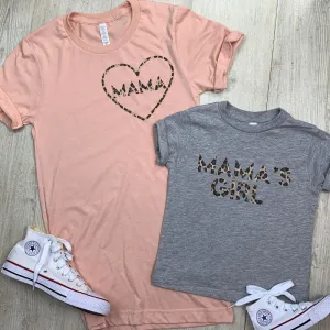 Mama & Mama's Boy/Girl Leopard Mum & Kid Matching Tees (MRK X) discount mum dresses
