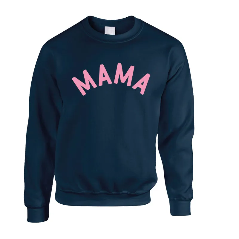 Mama & Mama's Girl Classic Sweatshirts Navy/Pink (MRK X)