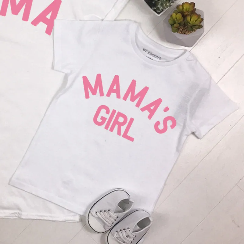 Mama & Mama's Girl Classic White/Pink T-Shirts