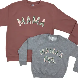 Mama & Mama's Girl Floral Matching Sweatshirts breastfeeding tops cheap