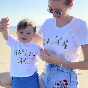 Mama & Mama's Girl Floral Matching White T-Shirts maternity leggings online