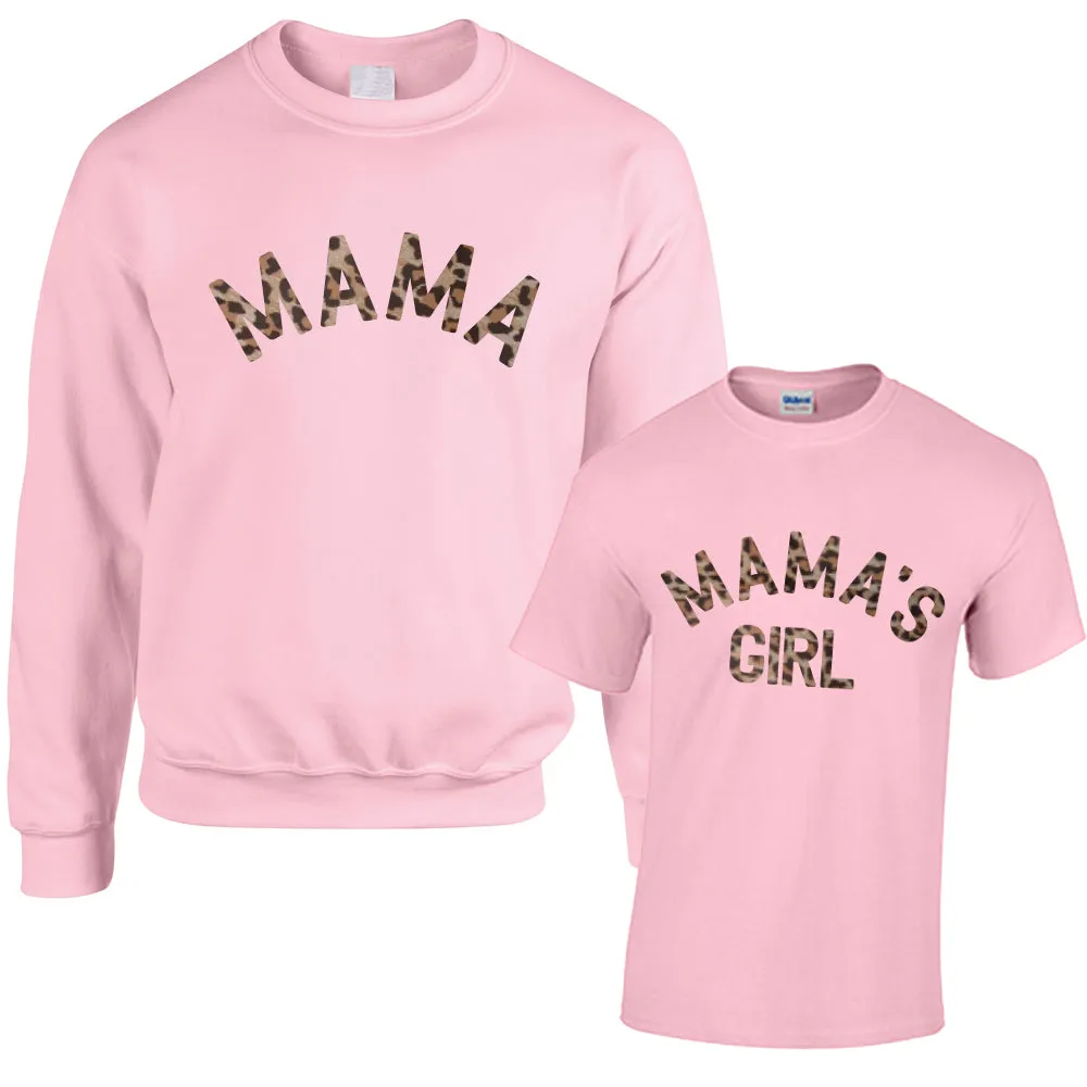 Mama & Mama's Girl Leopard Light Pink Tops maternity leggings online