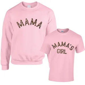 Mama & Mama's Girl Leopard Light Pink Tops maternity leggings online