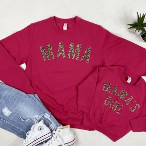 Mama & Mama's Girl Leopard Sweatshirts (MRK X) breastfeeding tops cheap