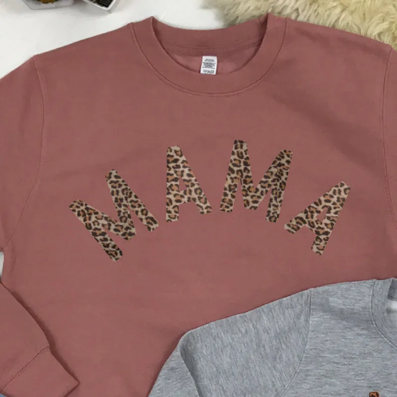 Mama & Mama's Girl Leopard Sweatshirts (MRK X)