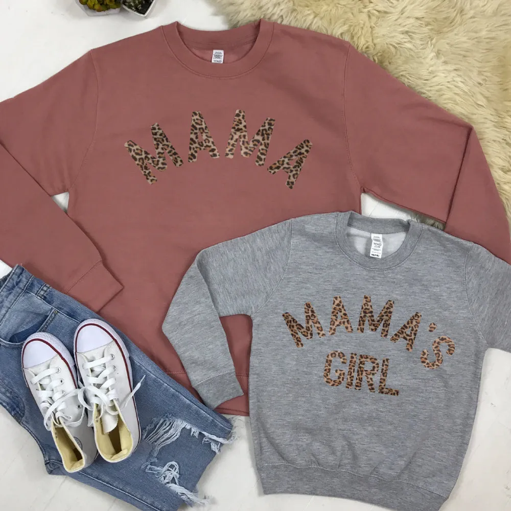 Mama & Mama's Girl Leopard Sweatshirts (MRK X) breastfeeding tops cheap