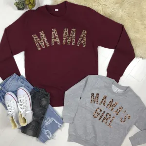 Mama & Mama's Girl Leopard Sweatshirts (MRK X) nursing tops best deals