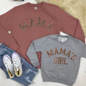 Mama & Mama's Girl Leopard Sweatshirts (MRK X) breastfeeding tops cheap