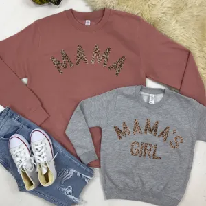 Mama & Mama's Girl Leopard Sweatshirts (MRK X) nursing tops best deals