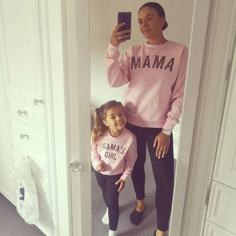 Mama & Mama's Girl Leopard Sweatshirts (MRK X)