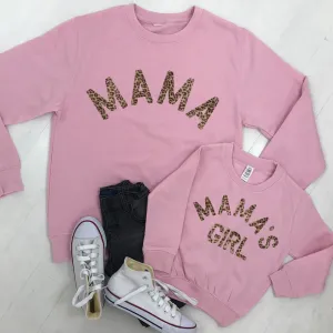Mama & Mama's Girl Leopard Sweatshirts (MRK X) breastfeeding tops cheap