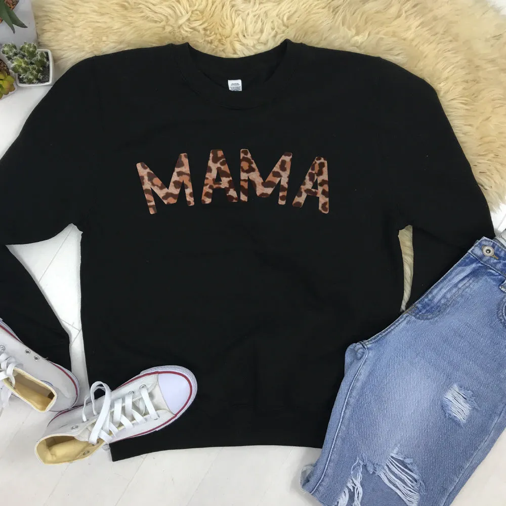 Mama & Mama's Girl Leopard Sweatshirts (MRK X)