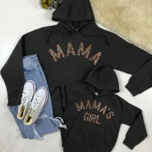 Mama & Mama's Girl Matching Leopard Storm Grey Hoodies (MRK X) breastfeeding tops cheap
