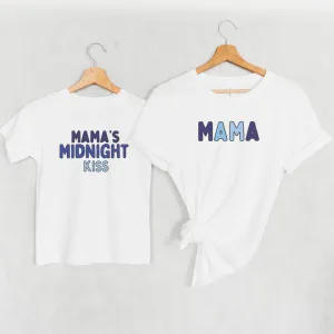 Mama & Mama's Midnight Kiss Matching Tee & Baby Vest maternity wear outlet