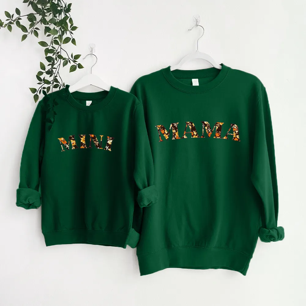 Mama & Mini Autumn Floral Matching Sweatshirts