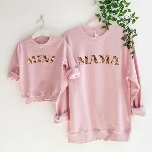 Mama & Mini Autumn Floral Matching Sweatshirts breastfeeding tops cheap