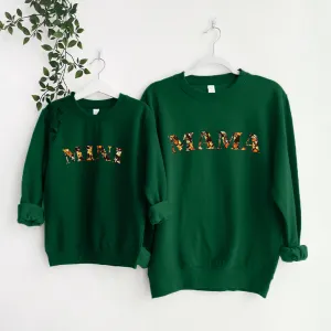 Mama & Mini Autumn Floral Matching Sweatshirts breastfeeding tops cheap