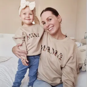 Mama & Mini Autumn Floral Matching Sweatshirts breastfeeding tops cheap